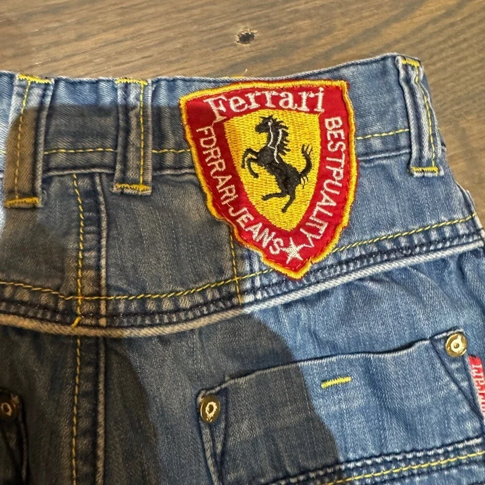 Ferrari Kids‎ Denim Shorts with Yellow Accents size 4